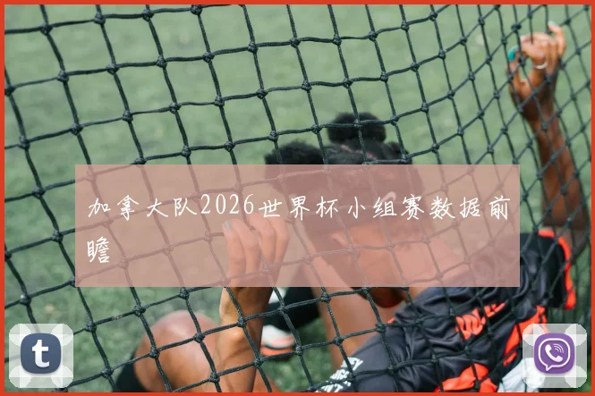 加拿大队2026世界杯小组赛数据前瞻